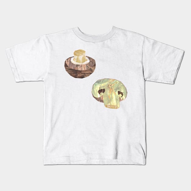 Mushrooms seperate Kids T-Shirt by Babban Gaelg